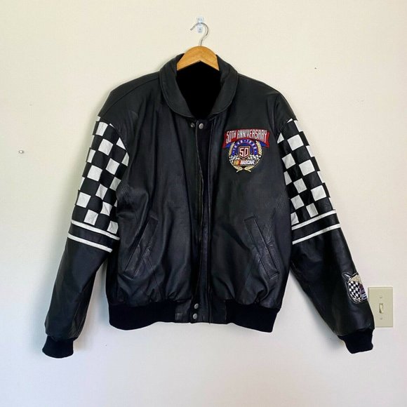 Jeff Hamilton Other - NASCAR 2000 Black Jeff Hamilton Leather Jacket XXL
